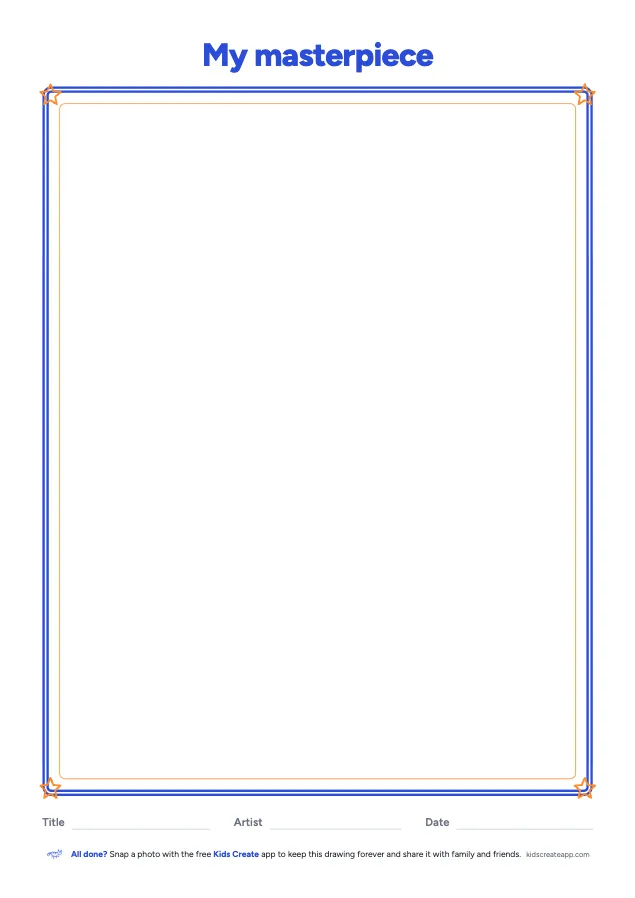 Preview of the My Masterpiece Frame printable